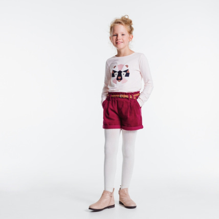 Avis Short en velours côtelé ceinturé rouge fille OKAIDI 1