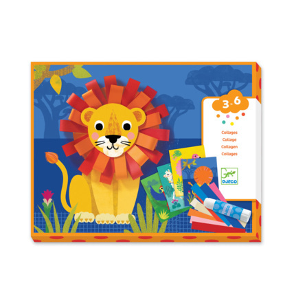 Avis Coffret de collages Lion avec des bouclettes DJECO 1