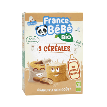 Avis 3 Céréales Riz Millet Quinoa - 200g - A partir de 4 mois FRANCE BEBE BIO 1