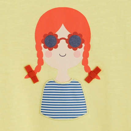 Avis T-shirt à motif personnage jaune fille OKAIDI 3