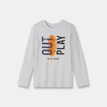 Avis T-shirt print gris garçon OKAIDI 1