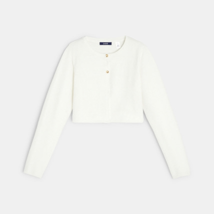 Avis Gilet boléro blanc fille OKAIDI 1