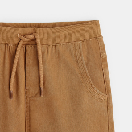 Avis Jogpant uni en toile stretch marron garçon OKAIDI 3