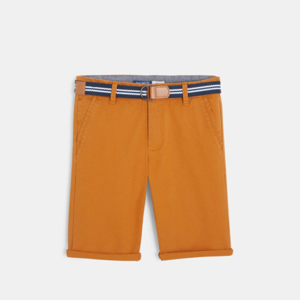 Avis Bermuda en toile + ceinture beige garçon OKAIDI 2