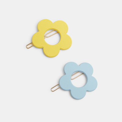 Avis Barrettes fleurs couleur pastel (lot de 2) bleu fille OKAIDI 1