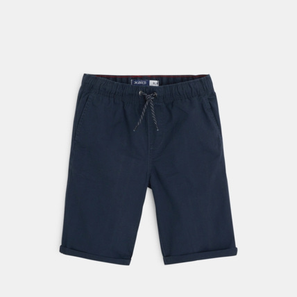 Avis Bermuda slim en toile unie gris garçon OKAIDI 1