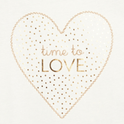 Avis T-shirt à message "Time to love" blanc fille OKAIDI 2