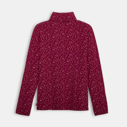 Avis T-shirt col roulé imprimé étoiles rose fille OKAIDI 2