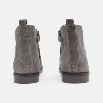 Avis Boots chelsea cuir festonnées grises fille OKAIDI 4