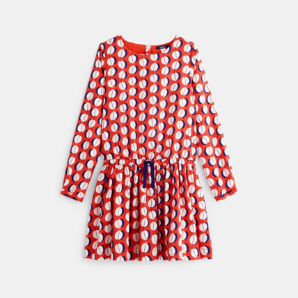 Avis Robe imprimée à manches rouge fille OKAIDI 1