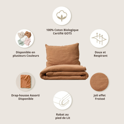 Avis Housse de couette en gaze de coton biologique Petite Amélie 7