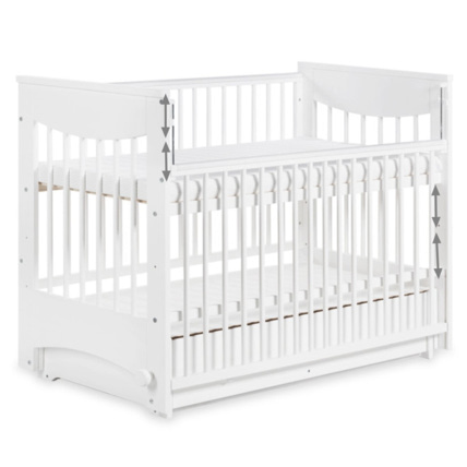 Avis Lit bébé à bascule avec sommier réglable +  tiroir de rangement LUNA KLUPS 2