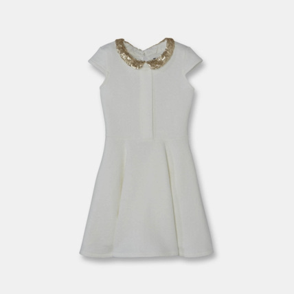 Avis Robe à col Claudine amovible blanche fille OKAIDI 1