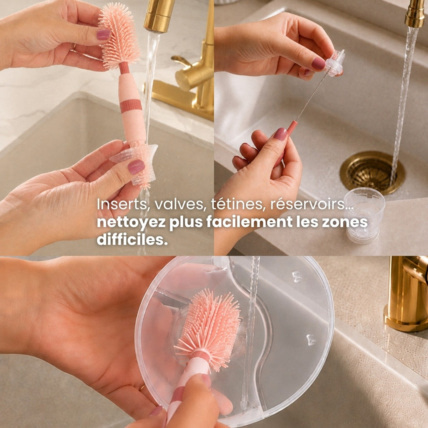 Avis Brosse de nettoyage 3 en 1 pour tire-lait et biberons Balulu 4