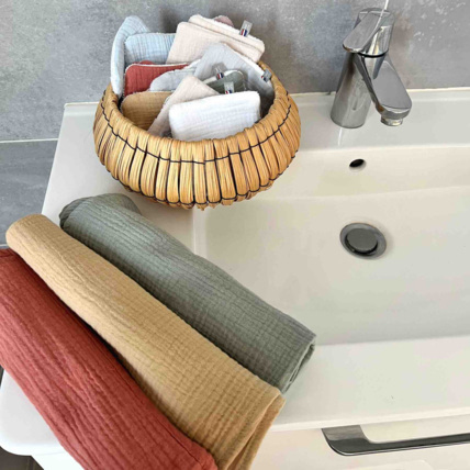 Avis Lot de 8 lingettes lavables, semainier en gaze de coton, Jeanne Sevira Kids 5
