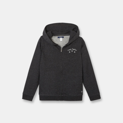 Avis Sweat-shirt pailleté gris fille OKAIDI 1