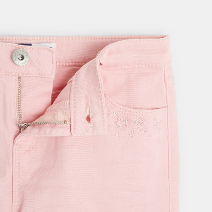 Avis Pantalon skinny brodé rose fille OKAIDI 2