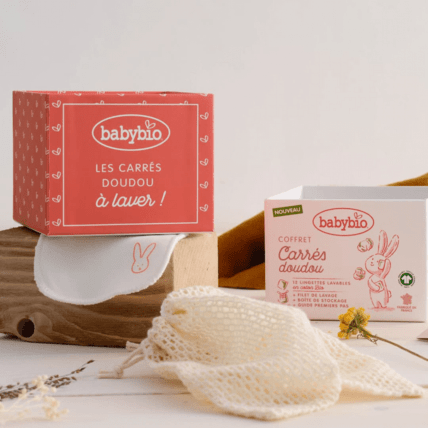 Avis Coffret de 12 lingettes lavables en coton bio Babybio 1