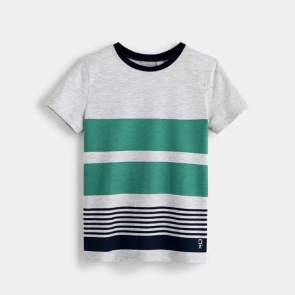 Avis T-shirt rayé vert garçon OKAIDI 1