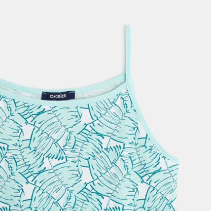 Avis Robe à fines bretelles en jersey turquoise fille OKAIDI 3