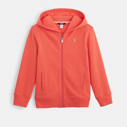 Avis Sweat-shirt uni à capuche orange garçon OKAIDI 1