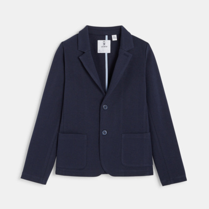 Avis Veste de costume en jersey bleu garçon OKAIDI 1