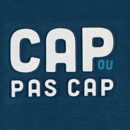 Avis Sweat-shirt à message "Cap ou pas Cap" bleu garçon OKAIDI 3