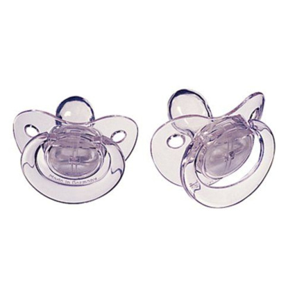 Avis 2 sucettes transparentes en silicone 0-6 mois NUK 1