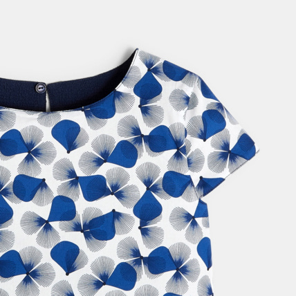 Avis Robe crêpée + Top réversible bleue fille OKAIDI 6