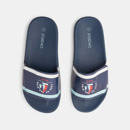 Avis Tong sandale de plage motif voile bleues garçon OKAIDI 2