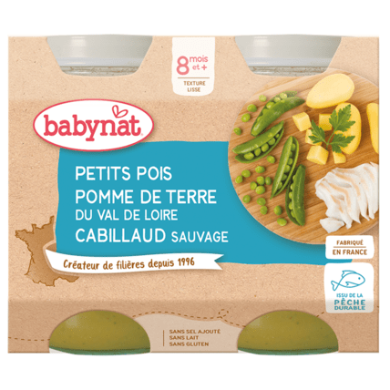 Avis Pomme de terre du Val de Loire Tomate d'Aquitaine Cabillaud Sauvage Babybio 1