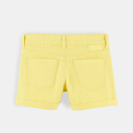 Avis Short en toile jaune fille OKAIDI 2