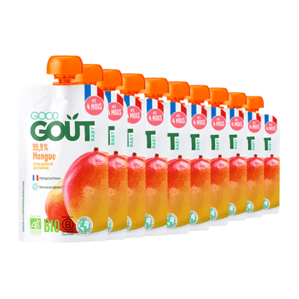 Avis Pack de 10 gourdes Mangue Bio Good Goût 1