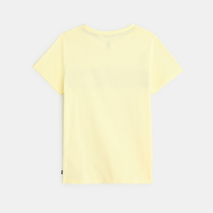 Avis T-shirt manches courtes motif dinosaure jaune garçon OKAIDI 4