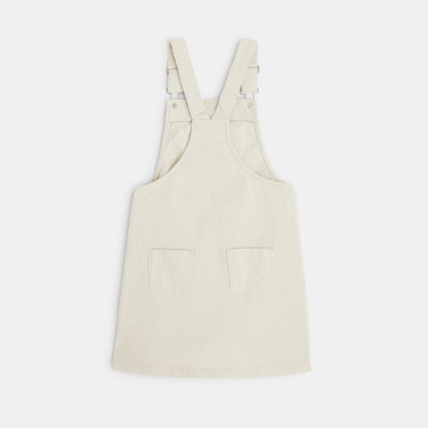 Avis Robe-salopette en velours côtelé uni beige fille OKAIDI 2