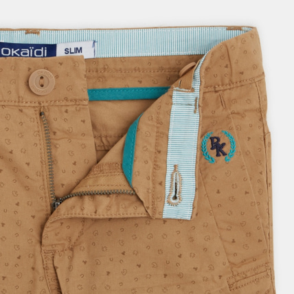 Avis Bermuda slim à petits motifs blanc garçon OKAIDI 2