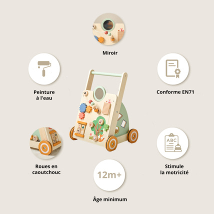 Avis Chariot de marche bébé multi-activités Forêt Petite Amélie 3
