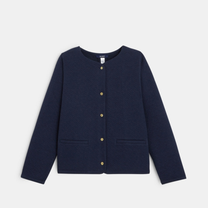 Avis Gilet molletonné pressionné bleu fille OKAIDI 1