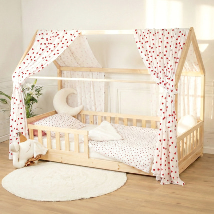 Avis Set double ciel de lit cabane en gaze de coton Sevira Kids 7