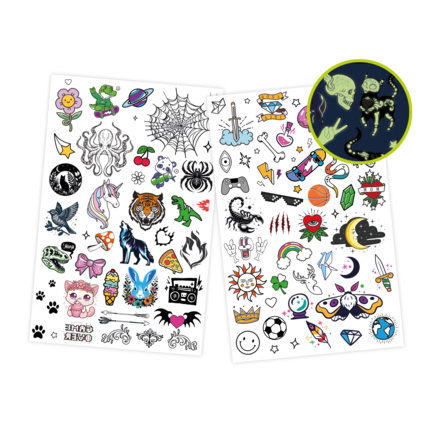 Avis 75 Tattoos lavables phosphorescents Buki France 2