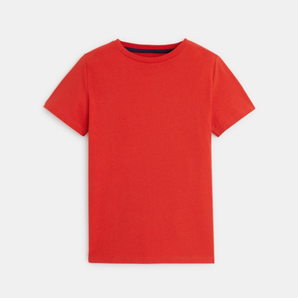 Avis T-shirt basique manches courtes rouge garçon OKAIDI 1