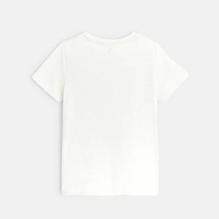Avis T-shirt manches courtes "one for all, all for one" blanc garçon OKAIDI 4