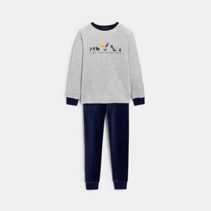 Avis Pyjama 2 pièces en velours gris garçon OKAIDI 1