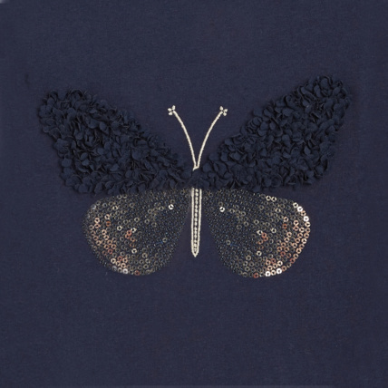 Avis T-shirt à motif papillon bleu fille OKAIDI 3