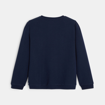 Avis Sweat-shirt à message bleu fille OKAIDI 3