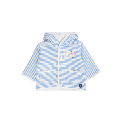 Avis Veste molletonnée rayée Baby - coton épais - Lobélia/Milk ARMOR-LUX 1