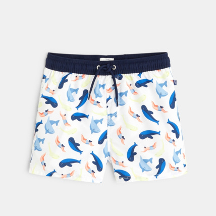 Avis Short de bain imprimé blanc garçon OKAIDI 1