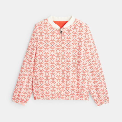 Avis Blouson zippé réversible palmiers rose fille OKAIDI 1