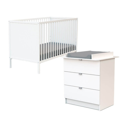 Avis Lit bébé à panneaux Webaby + Meuble ou commode à langer Webaby AT4 1