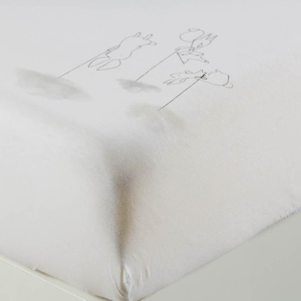 Avis Drap housse percale de coton biologique imprimé animaux Imagine CARRE BLANC 1